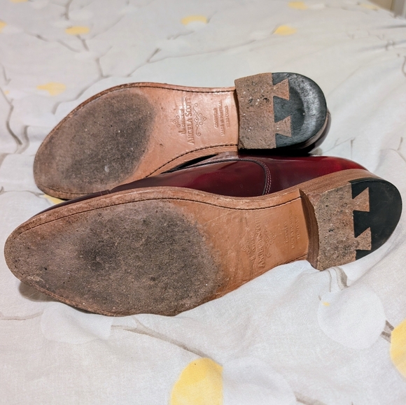 The Office Of Angela Scott | Burgundy Patent Leather Double Monk Strap Shoes - Picture 3 of 7